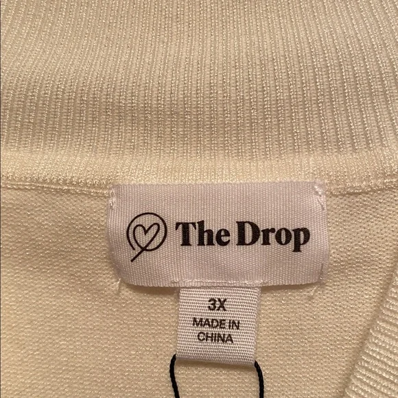 The Drop Whisper White Long Sleeve Mock Neck Sweater…size 3X - Picture 3 of 5